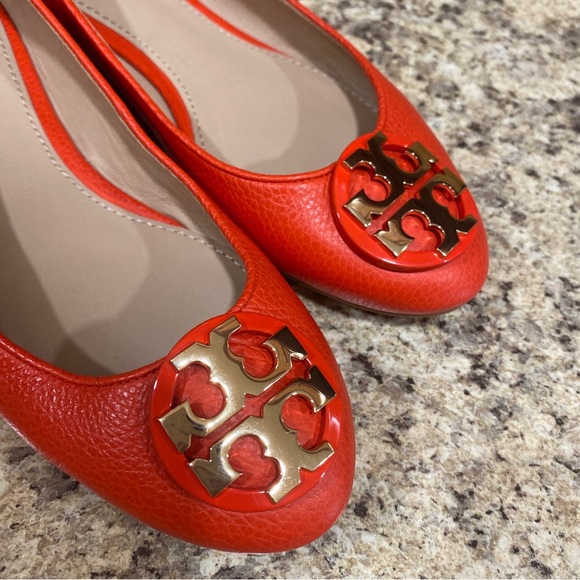 Tory Burch Claire Ballet Flats in Poppy - Picture 5 of 11